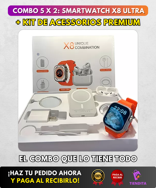 ⌚ COMBO SMARTWATCH ULTRA + KIT ACCESSORIOS [COMPRE 2 Y LLEVA 5] 🔥